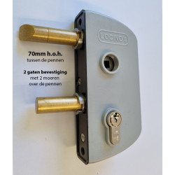 LOCINOX Oud Model -2- Tuinpoortslot 40 mm GRIJS LOCINOX Oud Model -2- Tuinpoortslot 40 mm GRIJS