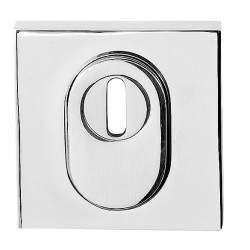 GPF938749O199 RVS GEPOLIJST, GPF9387.49 VEILIGHEIDSBUITENROZET VIERKANT 54 MM SKG*** MET KERNTREK RVS GEPOLIJST