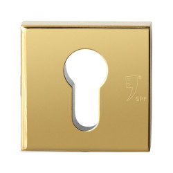 GPF9387P3I199 PVD MESSING, GPF9387.P3 VEILIGHEIDSBINNENROZET VIERKANT 54 MM SKG*** PVD MESSING