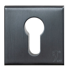 GPF9387P1I199 PVD ANTRACIET, GPF9387.P1 VEILIGHEIDSBINNENROZET VIERKANT 54 MM SKG*** PVD ANTRACIET