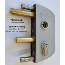 LOCINOX Oud Model -4- Tuinpoortslot 40 mm GRIJS (RAL7040) LOCINOX Oud Model -4- Tuinpoortslot 40 mm GRIJS (RAL7040)