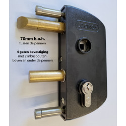 LOCINOX Oud Model -4- Tuinpoortslot 40 mm ZWART (RAL9005) LOCINOX Oud Model -4- Tuinpoortslot 40 mm ZWART (RAL9005)