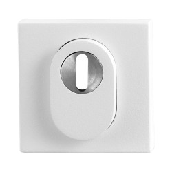 GPF938762O199 WIT, GPF9387.62 VEILIGHEIDSBUITENROZET VIERKANT 54 MM SKG*** MET KERNTREK