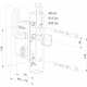 LOCINOX SCHUIFPOORTSLOT ALUMINIUM MET RVS BINNENWERK ZILVER 40MM