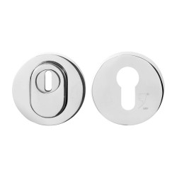 GPF939249S199 RVS GEPOLIJST, GPF9392.49 VEILIGHEIDSROZET ROND 54 MM SKG*** MET KERNTREK RVS GEPOLIJST