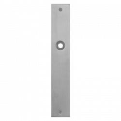 GPF1100.27 PLAATSCHILD RECHTHOEKIG WC72/8 NORMALE KNOP 240X30X2MM RVS
