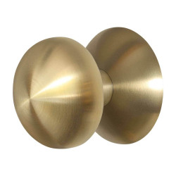 GPF9829P4400 PVD MAT MESSING, PADDENSTOEL VOORDEURKNOP 65 MM OP ROZET 70 MM