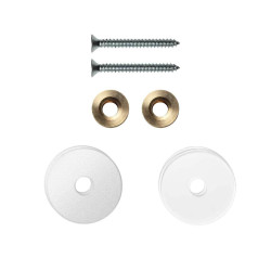 GPF996962EB27 WIT, ENKELE GREEP BEVESTIGINGSSET MET VLAKKE WITTE ROZET 27X2MM INCL. 27X2MM TRANSPARANTE ONDER ROZET GPF996962EB27 WIT, ENKELE GREEP BEVESTIGINGSSET MET VLAKKE WITTE ROZET 27X2MM INCL. 27X2MM TRANSPARANTE ONDER ROZET