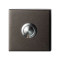 GPF9827A11102 DARK BLEND, BELDRUKKER VIERKANT 50X50X8MM MET RVS BUTTON