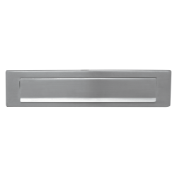 GPF983009400 RVS GEBORSTELD, BRIEFPLAAT 340X77 MET VALKLEP 280X45MM RVS GEBORSTELD