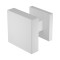 GPF9858620400-02 WIT, GPF9858.62-02 WIT VIERKANTE KNOP S5 60X60X16MM INCL. WISSELSTIFT OP VIERKANT ROZET