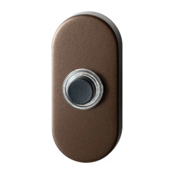 GPF9826A21104 BRONZE BLEND, BELDRUKKER OVAAL 70X32X10 MM MET ZWARTE BUTTON