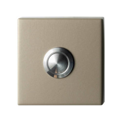 GPF9827A41102 CHAMPAGNE BLEND, BELDRUKKER VIERKANT 50X50X8 MM MET RVS BUTTON