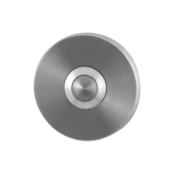 GPF982705400 RVS GEBORSTELD, BELDRUKKER ROND 50X6MM MET RVS BUTTON