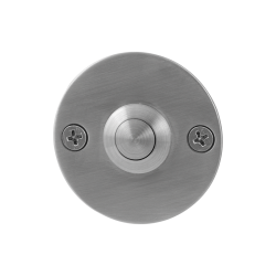 GPF982706400 RVS GEBORSTELD, BELDRUKKER ROND 50X2MM MET RVS BUTTON