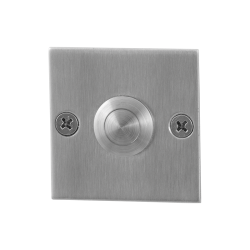 GPF982708400 RVS GEBORSTELD, BELDRUKKER VIERKANT 50X50X2MM MET RVS BUTTON