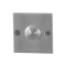 GPF982708400 RVS GEBORSTELD, BELDRUKKER VIERKANT 50X50X2MM MET RVS BUTTON