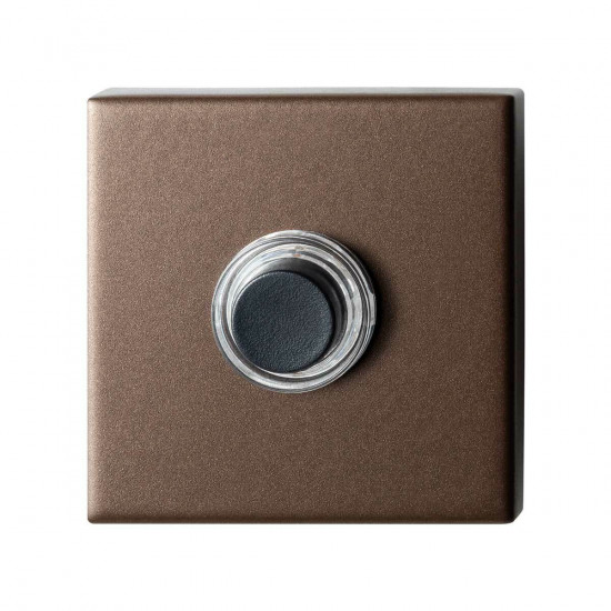 GPF9826.A2.1102 DEURBEL MET ZWARTE BUTTON VIERKANT 50X50X8 MM BRONZE B GPF9826.A2.1102 DEURBEL MET ZWARTE BUTTON VIERKANT 50X50X8 MM BRONZE B
