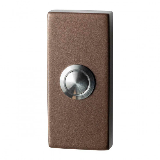GPF9827.A2.1101 DEURBEL MET RVS BUTTON RECHTHOEKIG 70X32X10 MM BRONZE GPF9827.A2.1101 DEURBEL MET RVS BUTTON RECHTHOEKIG 70X32X10 MM BRONZE