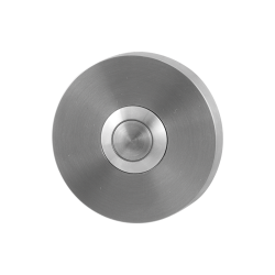 GPF982709400 RVS GEBORSTELD, BELDRUKKER ROND 50X8MM MET RVS BUTTON