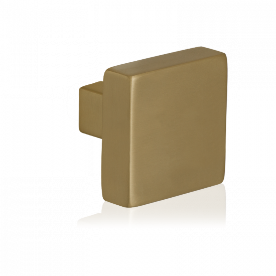 GPF9856.P4 PVD MESSING SATIN VIERKANTE KNOP 53X53X16MM TBV VH-SCHILDEN
