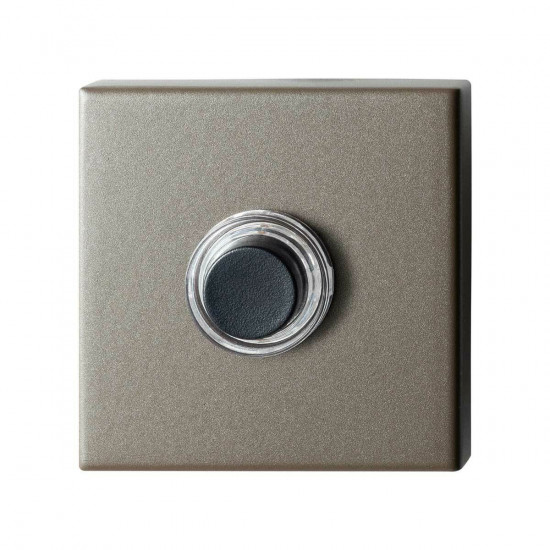 GPF9826.A3.1102 DEURBEL MET ZWARTE BUTTON VIERKANT 50X50X8 MM MOCCA BL