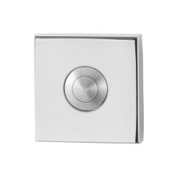 GPF982742400 RVS GEPOLIJST, BELDRUKKER VIERKANT 50X50X8MM MET RVS BUTTON