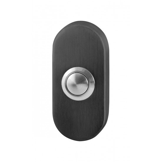 GPF9827.04P1 DEURBEL MET RVS BUTTON OVAAL 70X32X10MM PVD ANTRACIET GPF9827.04P1 DEURBEL MET RVS BUTTON OVAAL 70X32X10MM PVD ANTRACIET