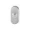 GPF982704400 RVS GEBORSTELD, BELDRUKKER OVAAL 70X32X10MM MET RVS BUTTON