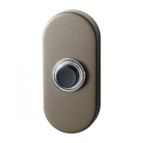 GPF9826.A3.1104 DEURBEL MET ZWARTE BUTTON OVAAL 70X32X10MM MOCCA BLEND