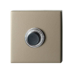 GPF9826A41102 CHAMPAGNE BLEND, BELDRUKKER VIERKANT 50X50X8 MM MET ZWARTE BUTTON