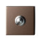 GPF9827A21102 BRONZE BLEND, BELDRUKKER VIERKANT 50X50X8 MM MET RVS BUTTON