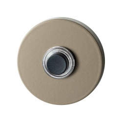 GPF9826A41100 CHAMPAGNE BLEND, BELDRUKKER ROND 50X8 MM MET ZWARTE BUTTON