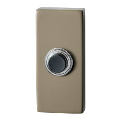 GPF9826A41101 CHAMPAGNE BLEND, BELDRUKKER RECHTHOEKIG 70X32X10 MM MET ZWARTE BUTTON