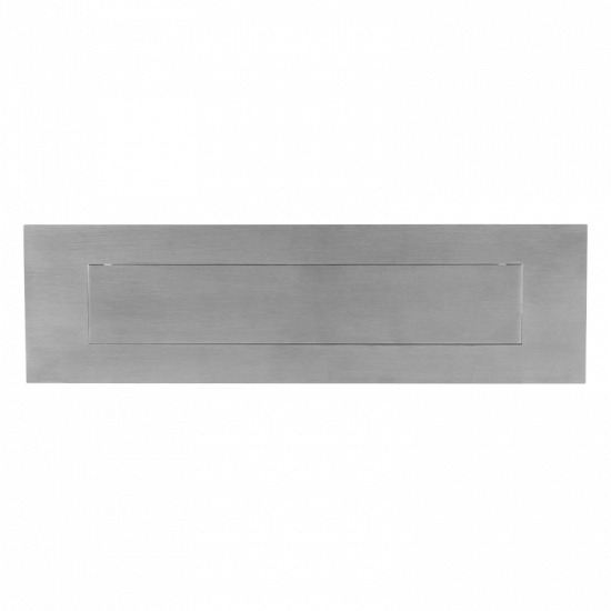 GPF9836.09 RVS MAT GEBORSTELD BRIEFPLAAT RECHTHOEKIG 350X100X2,5MM MET GPF9836.09 RVS MAT GEBORSTELD BRIEFPLAAT RECHTHOEKIG 350X100X2,5MM MET