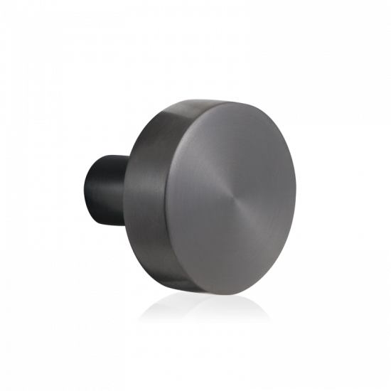 GPF9952.P1 PVD ANTRACIET VLAKKE KNOP 52X16MM DRAAIBAAR INCL. KRUKSTIFT