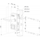 DUBBEL CILINDERSLOT - DUBBEL CILINDERSLOT IN OPBOUW VOOR DRAAIPOORTEN VOOR VIERKANT 30 MM PROFIEL IN 6005 MET 3006M - ALUMINIUM KRUKPAAR & VSZ - VERSCHILLEND SLUITEND & VSZ - VERSCHILLEND SLUITEND