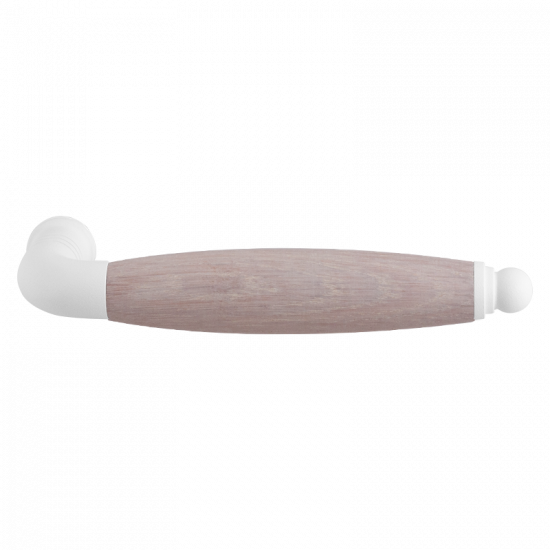 GPF8283 WIT/ EIKEN WHITEWASH IKA XL DEURKRUK GEBOGEN MET RONDE EINDKNO GPF8283 WIT/ EIKEN WHITEWASH IKA XL DEURKRUK GEBOGEN MET RONDE EINDKNO