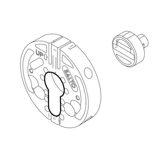 SALTO DANALOCK Key Turner Adapter for Euro profile cylinders