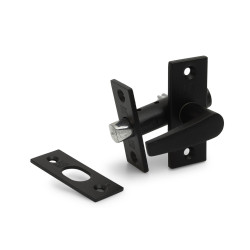 Insteekgrendel met sluitplaat lengte 55 mm zwart