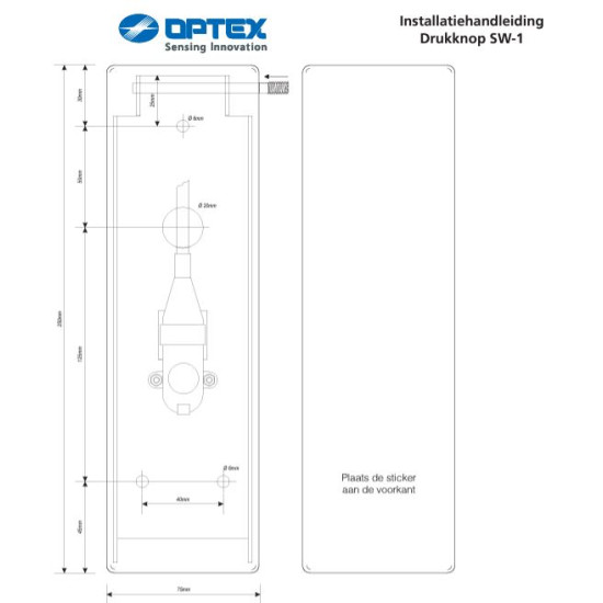Optex SW-1 Schopschakelaar