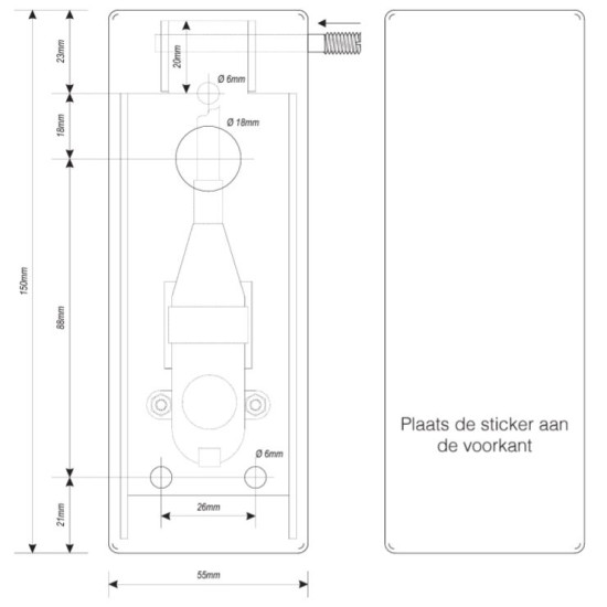 Optex SW-2 Schopschakelaar / Elleboogschakelaar