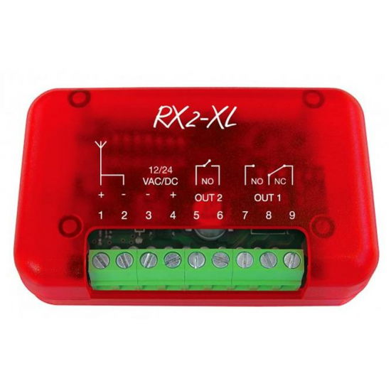 433,92 MHZ RADIORECEIVER 2 CH FIX-HCS -EB SUPPLIED WITH RED BOX