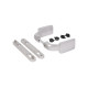 LOCINOX Krukpaar 3006FIX met vaste of roterende werking insteeksloten Zilver LOCINOX Krukpaar 3006FIX met vaste of roterende werking insteeksloten Zilver