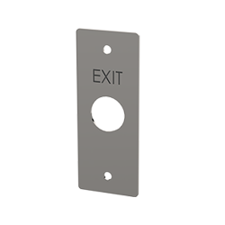 SMALLE RVS PLAAT VOOR PB19 MET EXIT MARKERINGSPLAAT