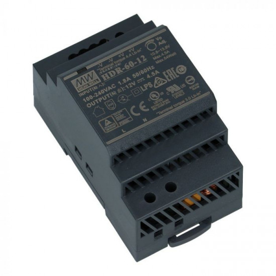 VOEDING DINRAIL 12V/4.5A