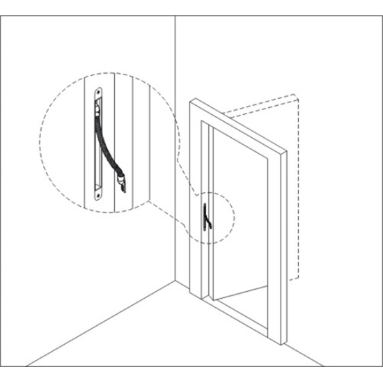 KABELOVERGANG INBOUW 45CM ZWART KABELOVERGANG INBOUW 45CM ZWART