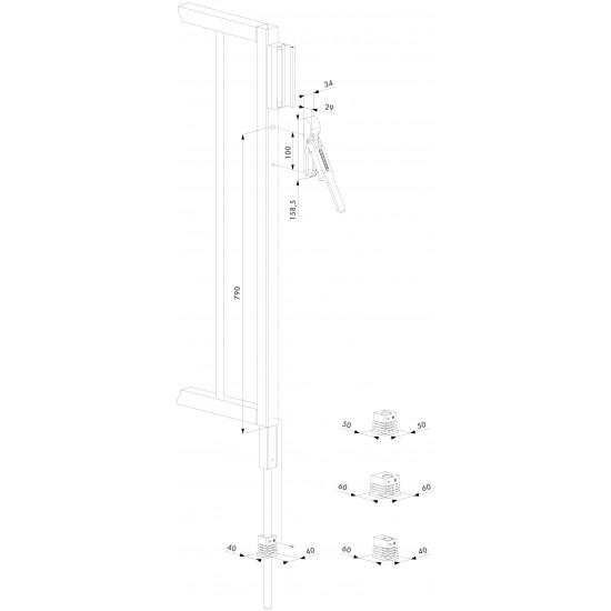 LOCINOX POORTGRENDEL INWENDIG SUBY - ZILVER LOCINOX POORTGRENDEL INWENDIG SUBY - ZILVER