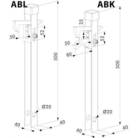 LOCINOX POORTVANGER VERZINKT ABL LOCINOX POORTVANGER VERZINKT ABL