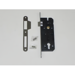 INSTEEKCILINDERSLOT - 68X174MM - LINKS + RECHTS TOEPASBAAR - DOORNMAAT: 40MM - PC MAAT: 85MM - RVS VOOR -EN SLUITINGSPLAAT - DUBBELE NACHTSCHOOT - ZWART GEPOEDERCOAT INSTEEKCILINDERSLOT - 68X174MM - LINKS + RECHTS TOEPASBAAR - DOORNMAAT: 40MM - PC MAAT: 85MM - RVS VOOR -EN SLUITINGSPLAAT - DUBBELE NACHTSCHOOT - ZWART GEPOEDERCOAT